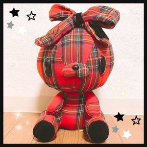 Chax GP Bunny Check Fabric Plush (Red Version)